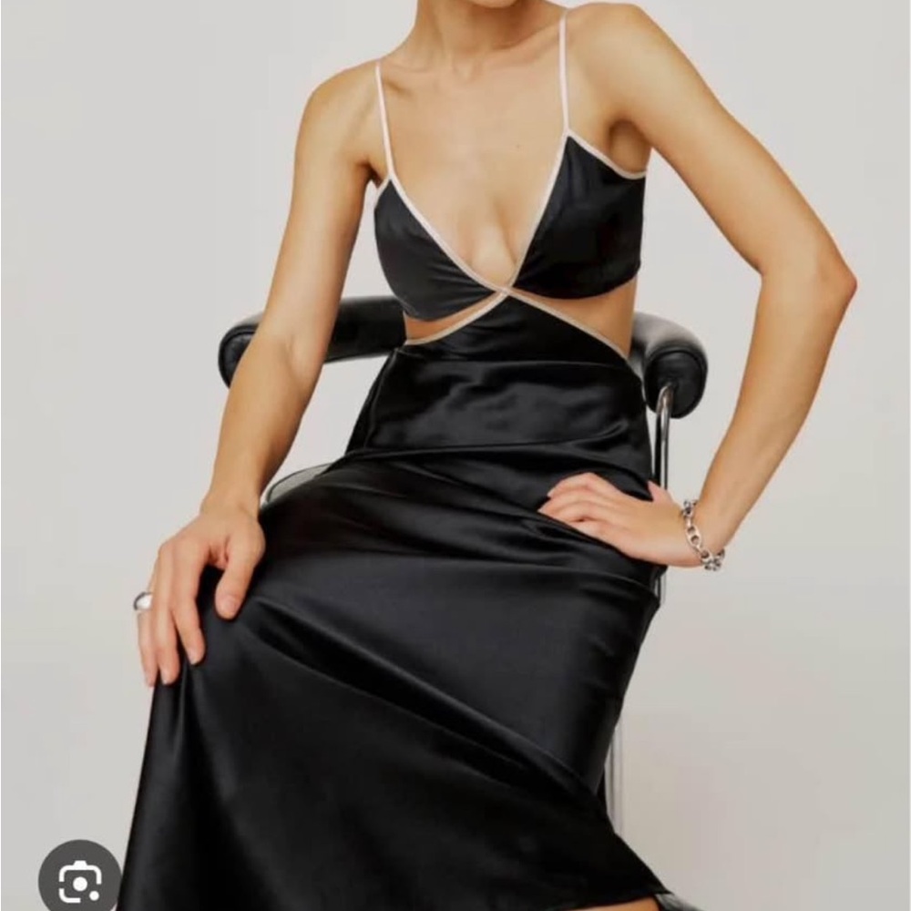 Reformation Black and White Maxi Dress